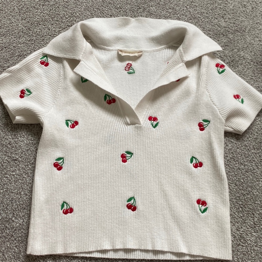 Cherry collared top from Altard State.